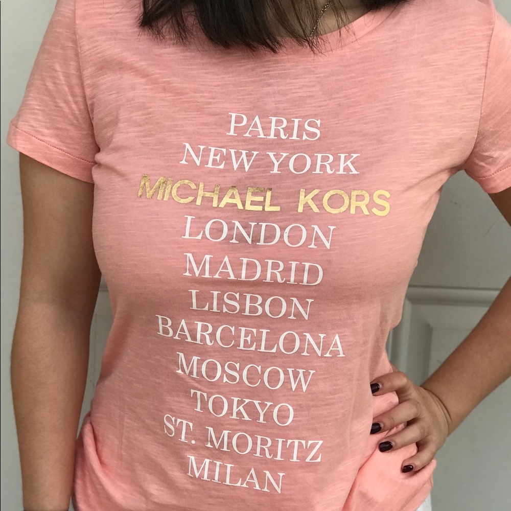 🌷MICHAEL KORS World Cities Cotton T-Shirt - Picture 5 of 7